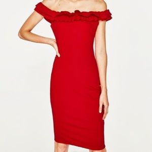 Zara Off the Shoulder Dress